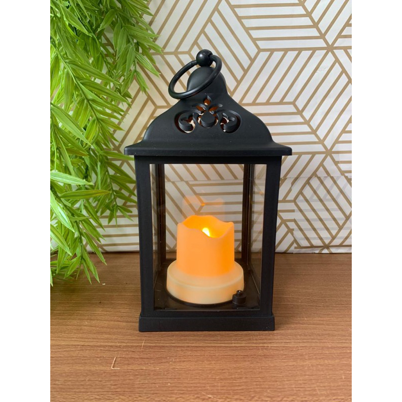 Luminária Decorativa com vela artificial a pilha Ref. BA58329 Shopee
