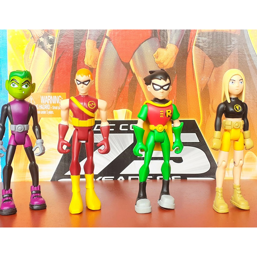 Mini Bonecos Teen Titans Go (Os Jovens Titãs): 3-Pack (Sortido