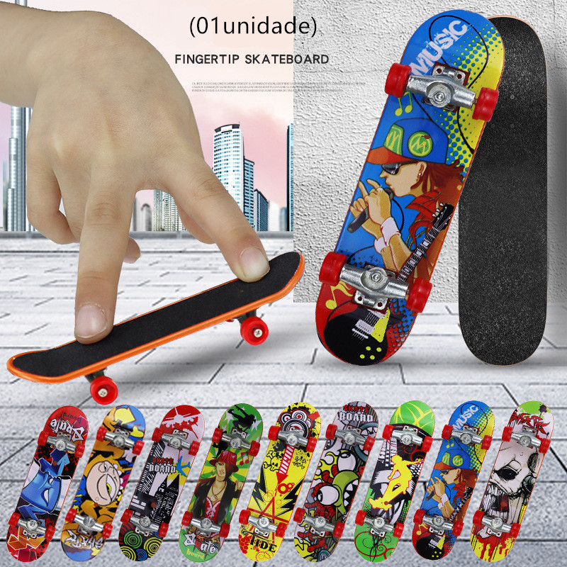 Skate de Dedo Fingerboard Radical Profissional Com Acessórios Mini