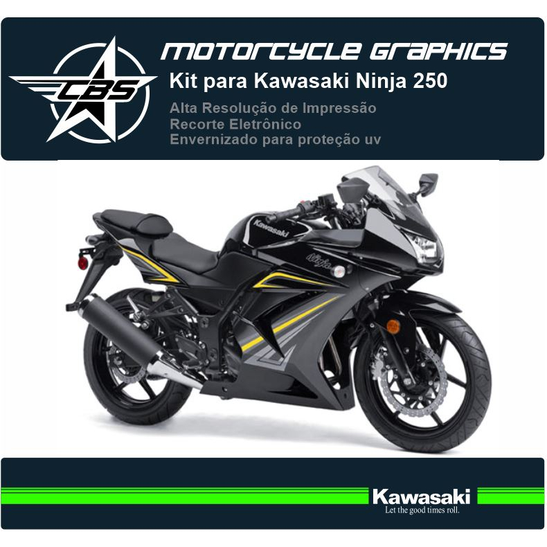 Kit de Adesivos Kawasaki Ninja 250R 2012 | Shopee Brasil