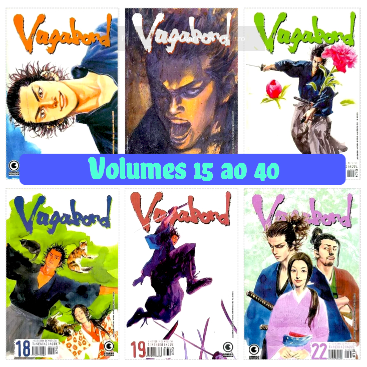 VAGABOND CONRAD MEIO TANKO Mangá, Volumes, 15 ao 40 Português