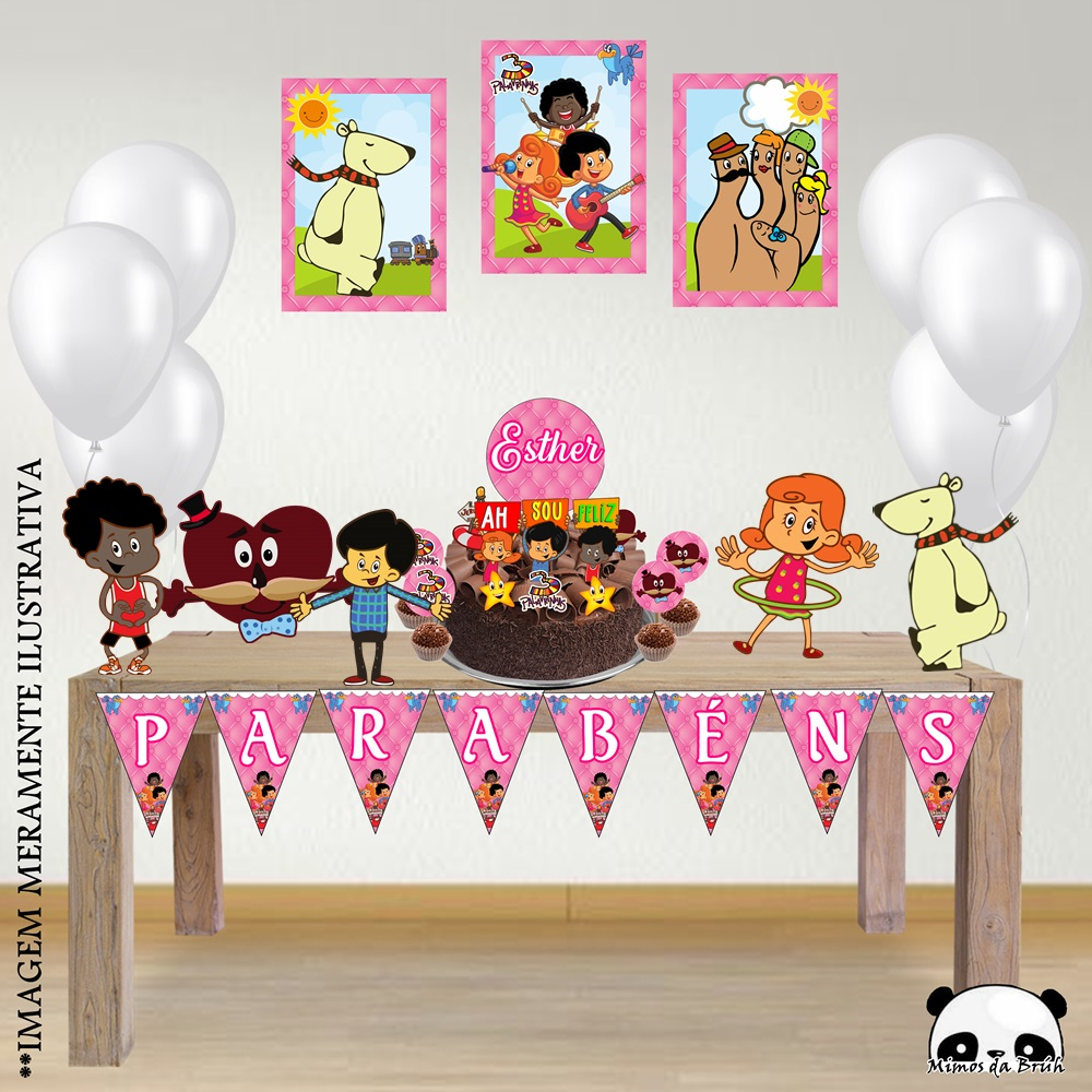 Kit festa - 3 palavrinhas menina | Shopee Brasil