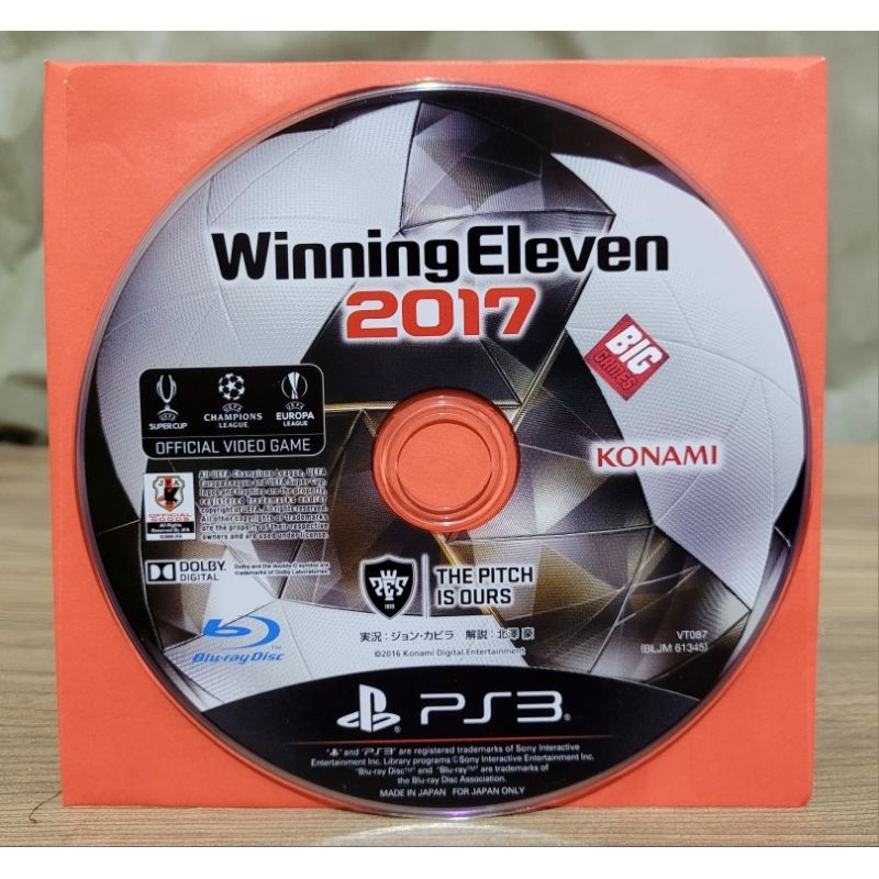 Winning Eleven 2017, jogo de futebol original Japonês para ps3