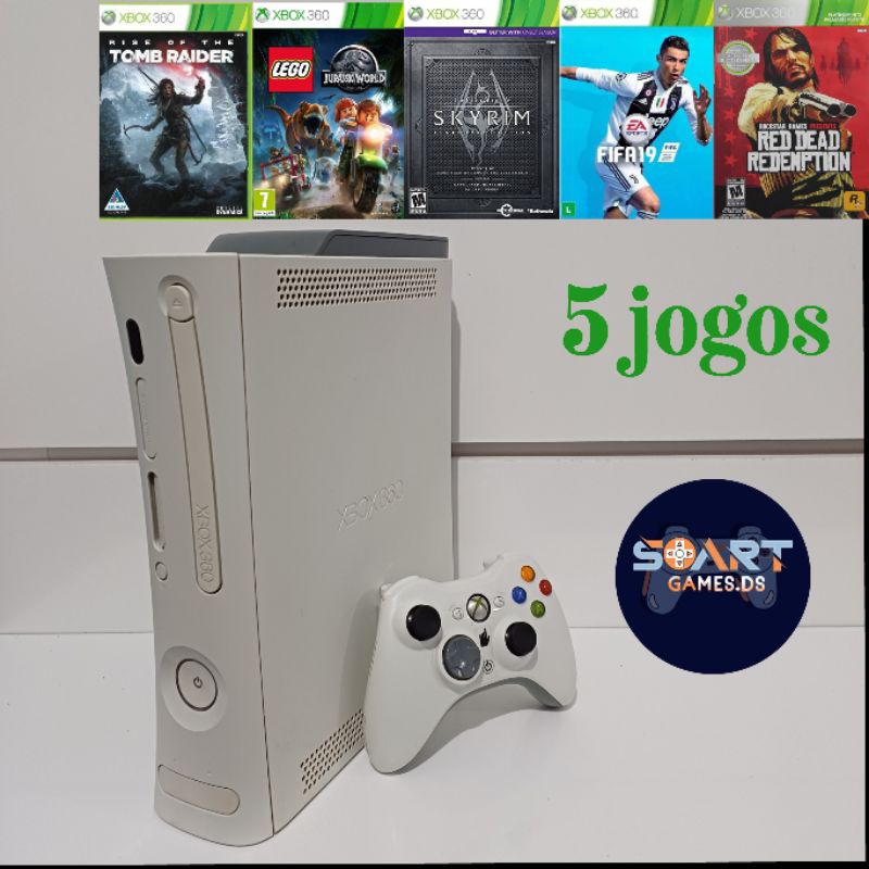 Vídeo Game Console Xbox 360 Arcade com Jogos e 1 Controle sem fio. -  Desconto no Preço