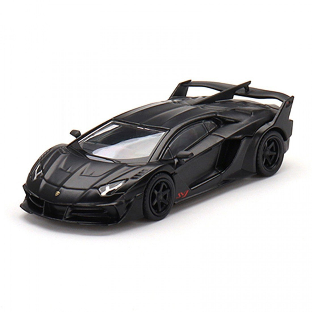 Mini GT MGT00502 502 1/64 LAMBORGHINI LB-SILHOUETTE WORKS AVENTADOR GT EVO MATTE BLACK DIECAST SCALE MODEL CAR