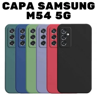 Capa Capinha Aveludada para Samsung Galaxy M54 5G Várias Cores com Proteção Câmera