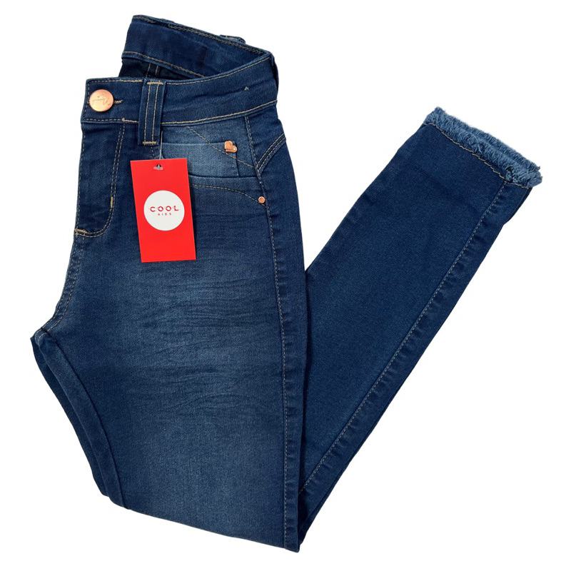 Calça jeans sale cintura alta infantil