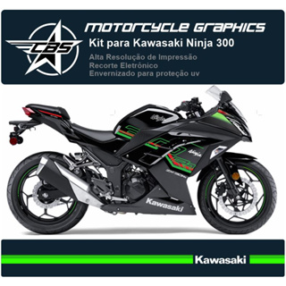 Kit Adesivos Kawasaki Ninja 300 2023 Branco Cód.2