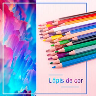 Kit 24 cores de lápis em água para desenhar, colorir e criar arte Material