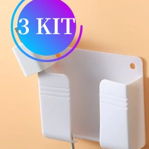 3 Suporte Multiuso De Parede Para Celular Controle Plástico Para Carregar Remoto Um Slot