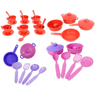Kit 4 Panelinhas de Brinquedo Mini Peças Infantil Brinquedos de Menina