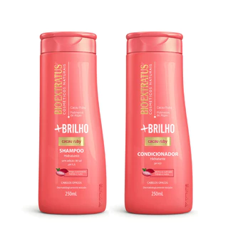 Shampoo e Condicionador Bio Extratus +Brilho - 250mL Cacau Ruby