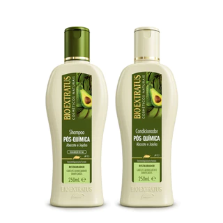 Kit Pós-Química Shampoo e Condicionador - 250mL Tratamento Restaurador