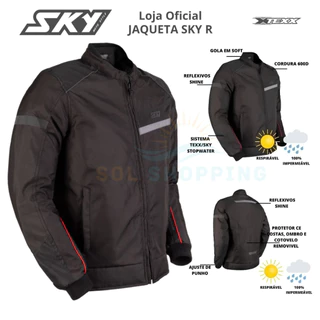 Jaqueta Moto Masculina Impermeável R X11 C/ Protetores nos ombros, costas e cotovelos Sky R