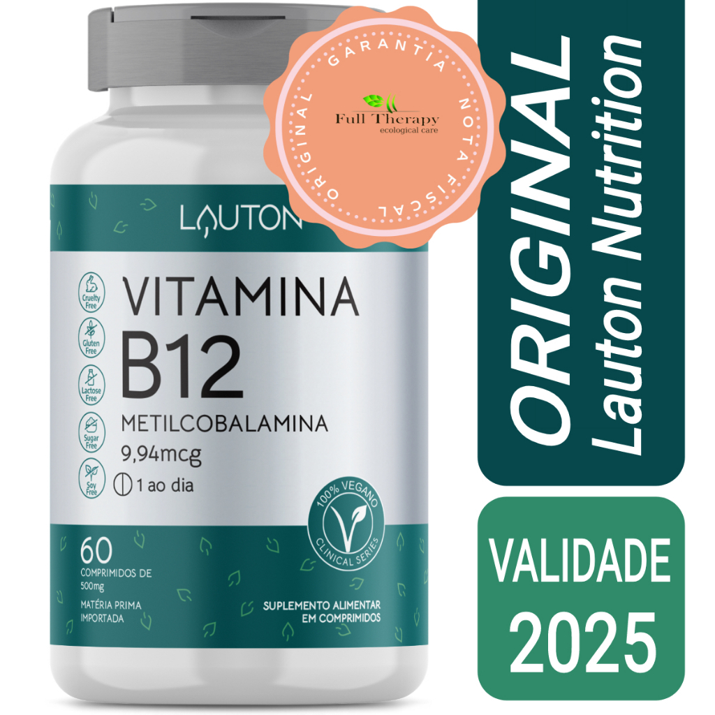 Vitamina B12 (Metilcobalamina) 9,94mcg - 60 Comprimidos | Lauton ...