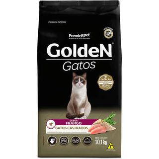 Ração PremieR Pet Golden Gatos Adultos Castrados Frango 10,1KG