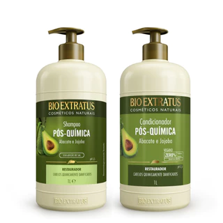Kit Pós-Química Shampoo e Condicionador Bio Extratus - 1L Tratamento Restaurador