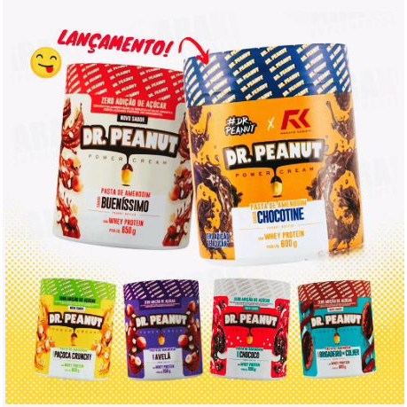 Pasta de Amendoim Dr Peanut com Whey Protein - 600g