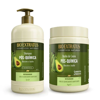 Kit Shampoo e Banho de Creme Pós-Química Bio Extratus - 1L