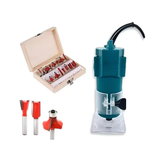 Tupia Laminadora 650W + Jogo Fresas 12Pçs 6mm NAKASAKI
