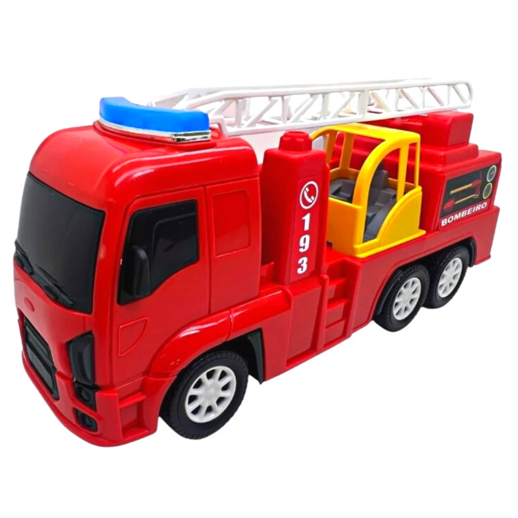 Caminhão de Bombeiro Infantil Carrinho de Brinquedo Resgate