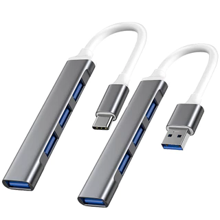 Hub USB 4 Portas Compacto Tipo C Extensor Usb Usb 3.0 2.0 Macbook Pc Notebook Adaptador OTG Rápido