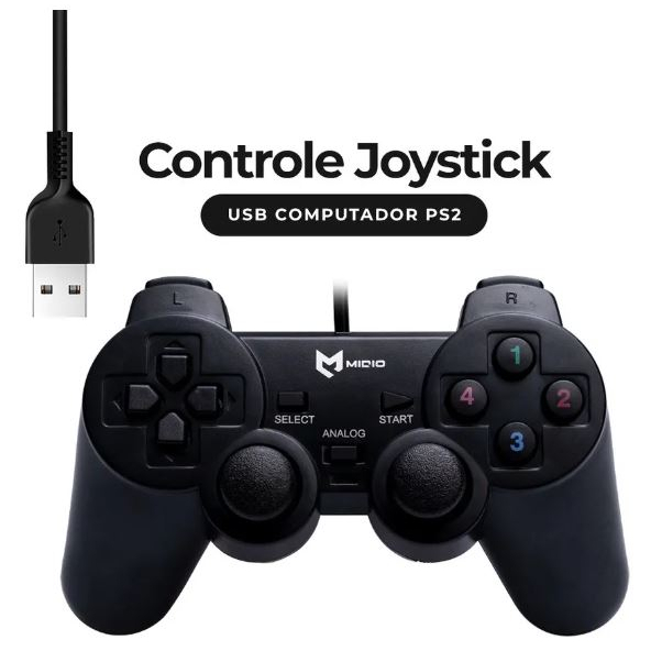 Controle Usb Para Pc Notebook Computador Joystick Manete Ps Shopee Brasil