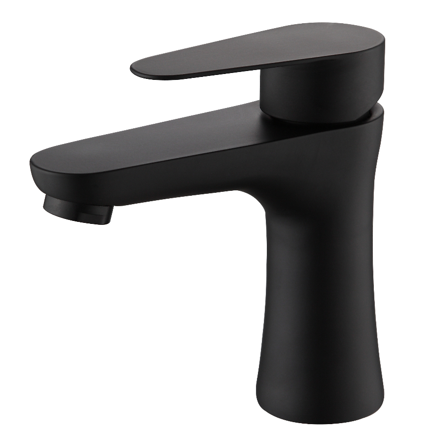 Torneira Para Banheiro Lavatório Mesa Bancada Preta DC-6616P