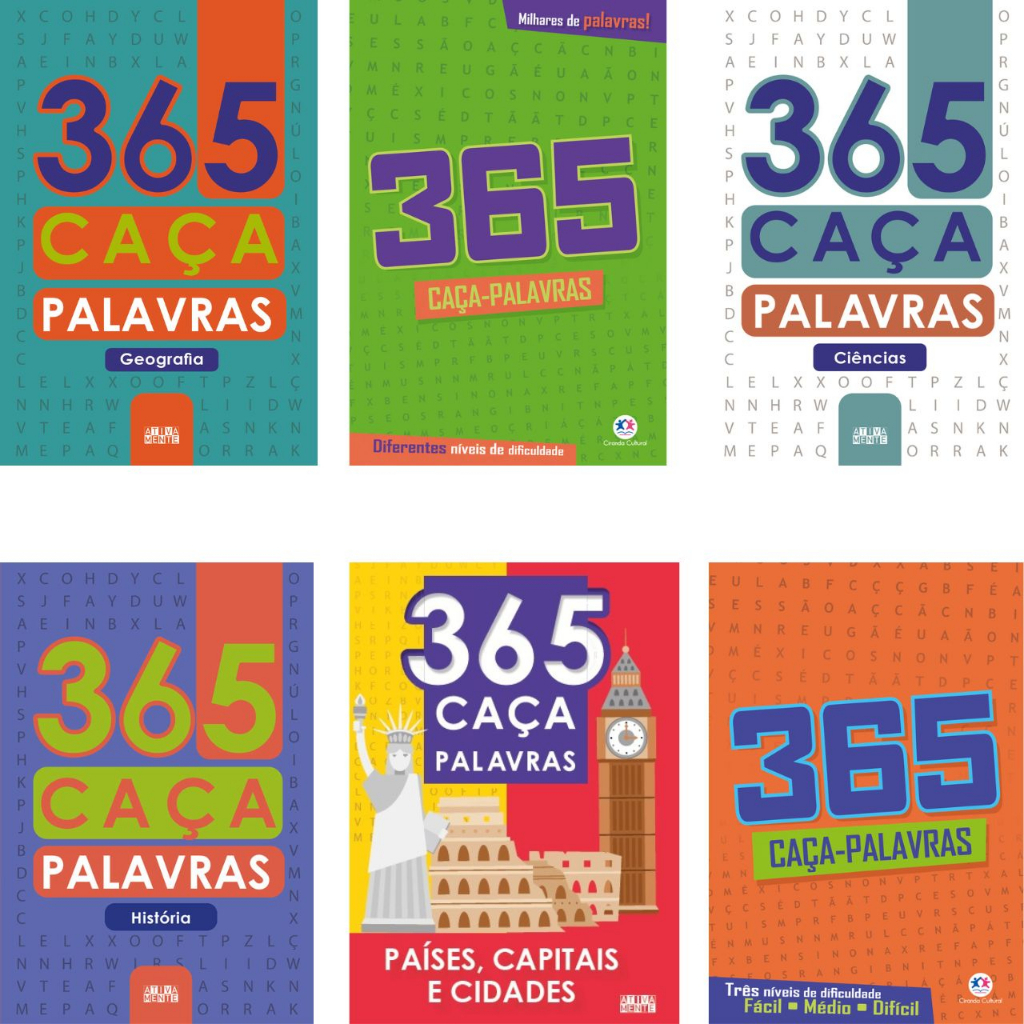 365 Caça Palavras - Diversos | Shopee Brasil