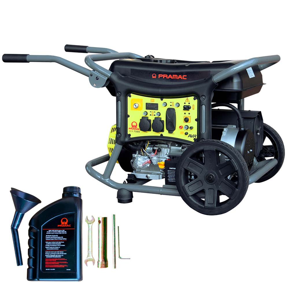 Gerador à Gasolina 7.5kva Digital Com Avr 4t Wx7500 Mono Bivolt Com Bateria PR802MXB003I PRAMAC