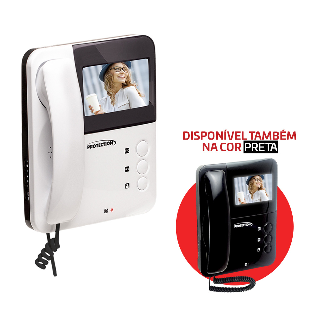 Monitor Extensão PT-3005 Para Os Video Porteiros Color Pt-3000 e 3400 Protection
