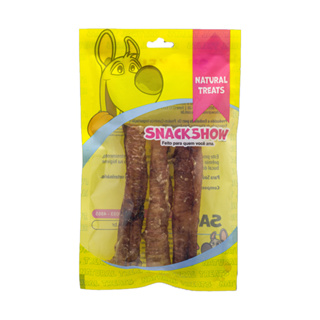 Mordedor Para Cães Snack Show Traqueia Suína 3 Unidades