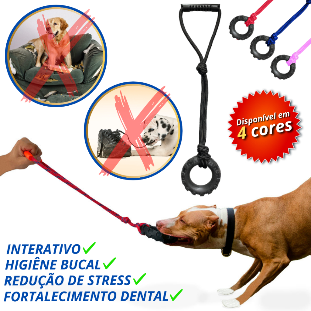 Pneu Brinquedo Puxador Para Cachorro Interativo Porte Cães cabo de guerra anti stress