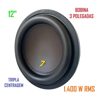 Subwoofer X-12 1400 Rms Bobina Dupla 4+4 Ohms Zetta Audio