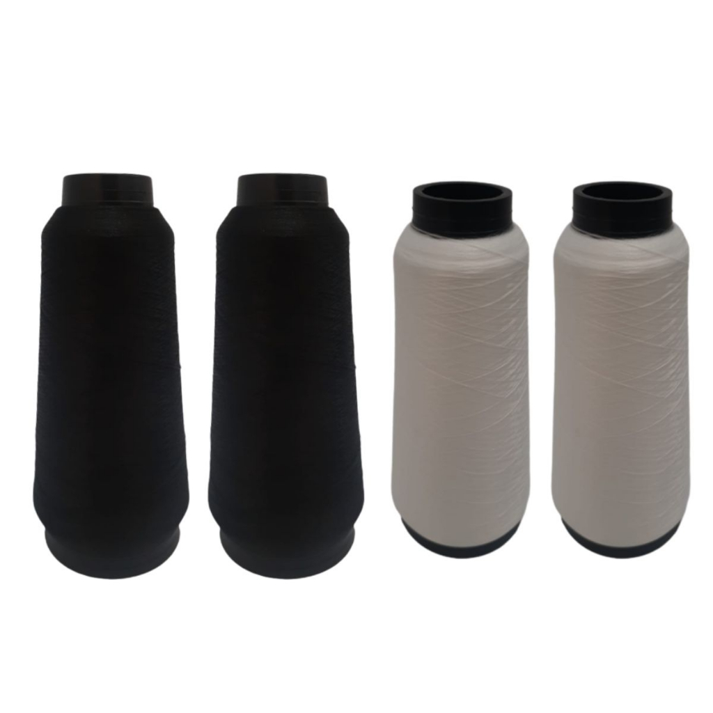 Kit Fio Para Costura Overloque 100% Poliester Preto e Branco | Shopee ...