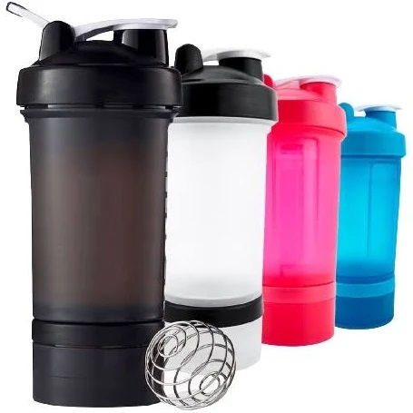 Garrafa Shakeira com 3 compartimentos para Suplementos Cim 450ml ...