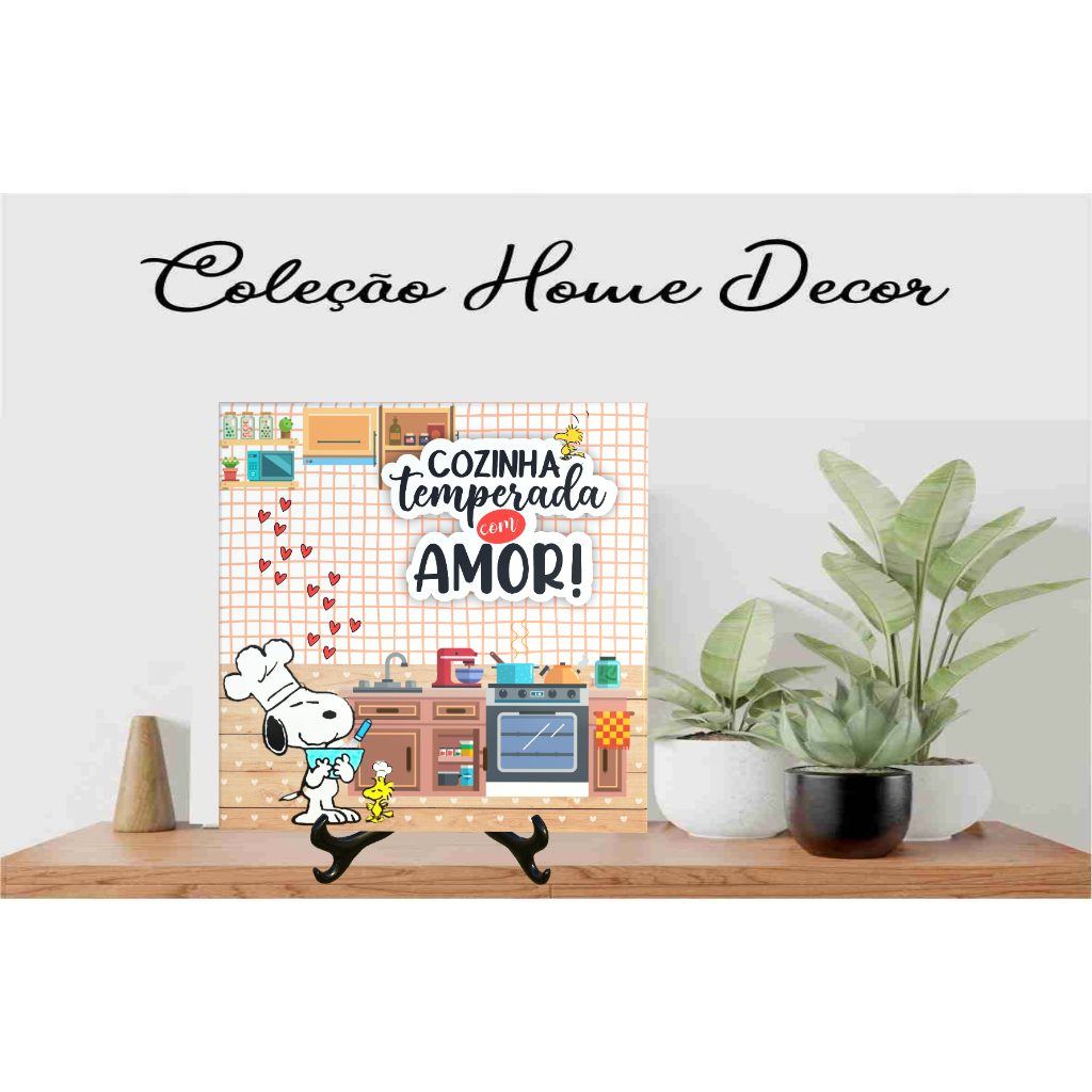Azulejo Decorativo Coleção Homer Decor Snoopy | Shopee Brasil
