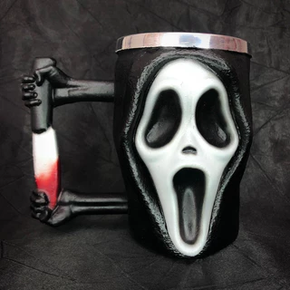Caneca/Copo Pânico Ghostface Terror 3D Resina