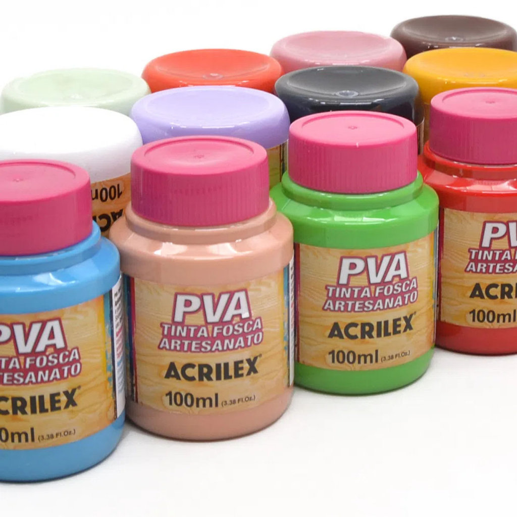 Tinta Pva Fosca Para Artesanato Acrilex 100ml - 1 Pote (Parte 1 ...