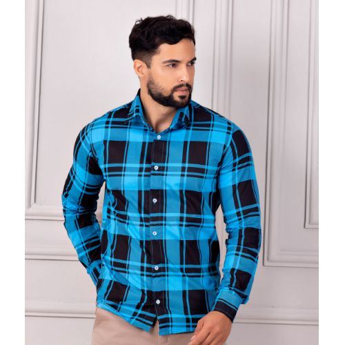 YYR-Camisa De Primavera Masculina Estampa Xadrez De Manga Comprida Cores  Contraste Colarinho Lapela Quente Botões De Correspondência De Cor Único  Casaco De Outono Para Uso Diário