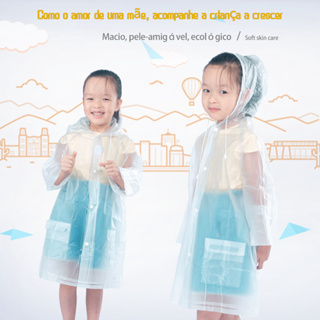 Kit Capa De Chuva Infantil Transparente Com Calça