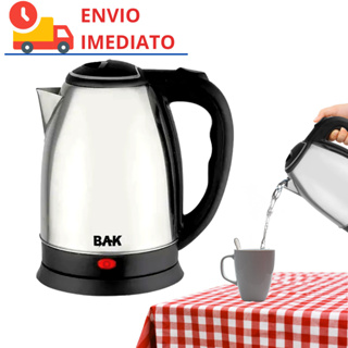 Chaleira Elétrica Inox 1,8Litros Ferver Jarra Bule Água Café 110v Bak Xaleira