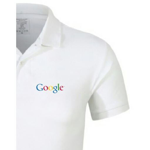 Camisa Google Gola Polo 50% algodão 50% Poliester Uniforme Passeio