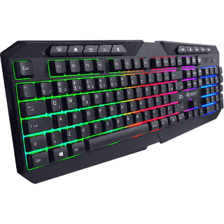 Teclado RGB ABNT2 Membrana com Teclas de Controle de Mídia Gamer