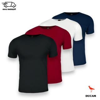 Kit 4 Camisetas Masculina Fio 30.1 Academia Treino Algodão 100% Confortável Camisa Treino Cores Lisas