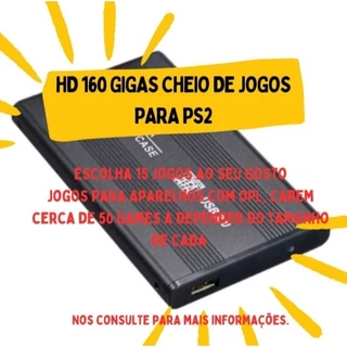 HD Com jogos Ps2 160 ou 250 Gigas