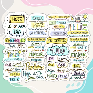 Tags para Presente Parabéns Feliz Aniversário, Hoje é o seu Dia, Saúde, Paz e Amor, Te Desejo Tudo De Bom