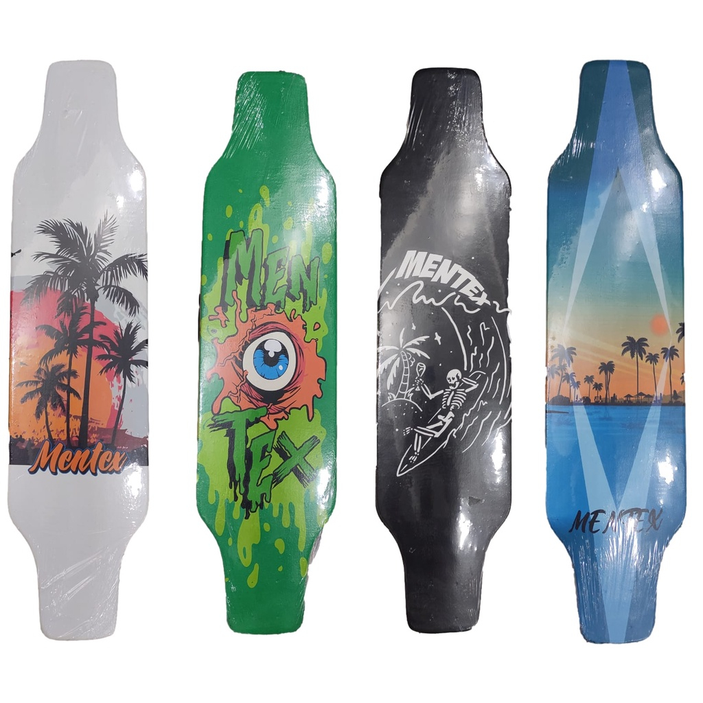 Shape Longboard Mentex 94mm Com Lixa Long Board Skate + NF incluida