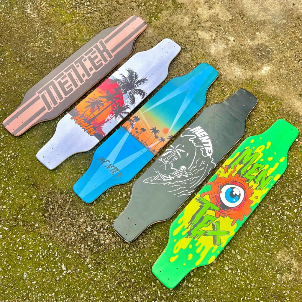 Shape Longboard Mentex 94mm Com Lixa Long Board Skate - Skateshop Logboard