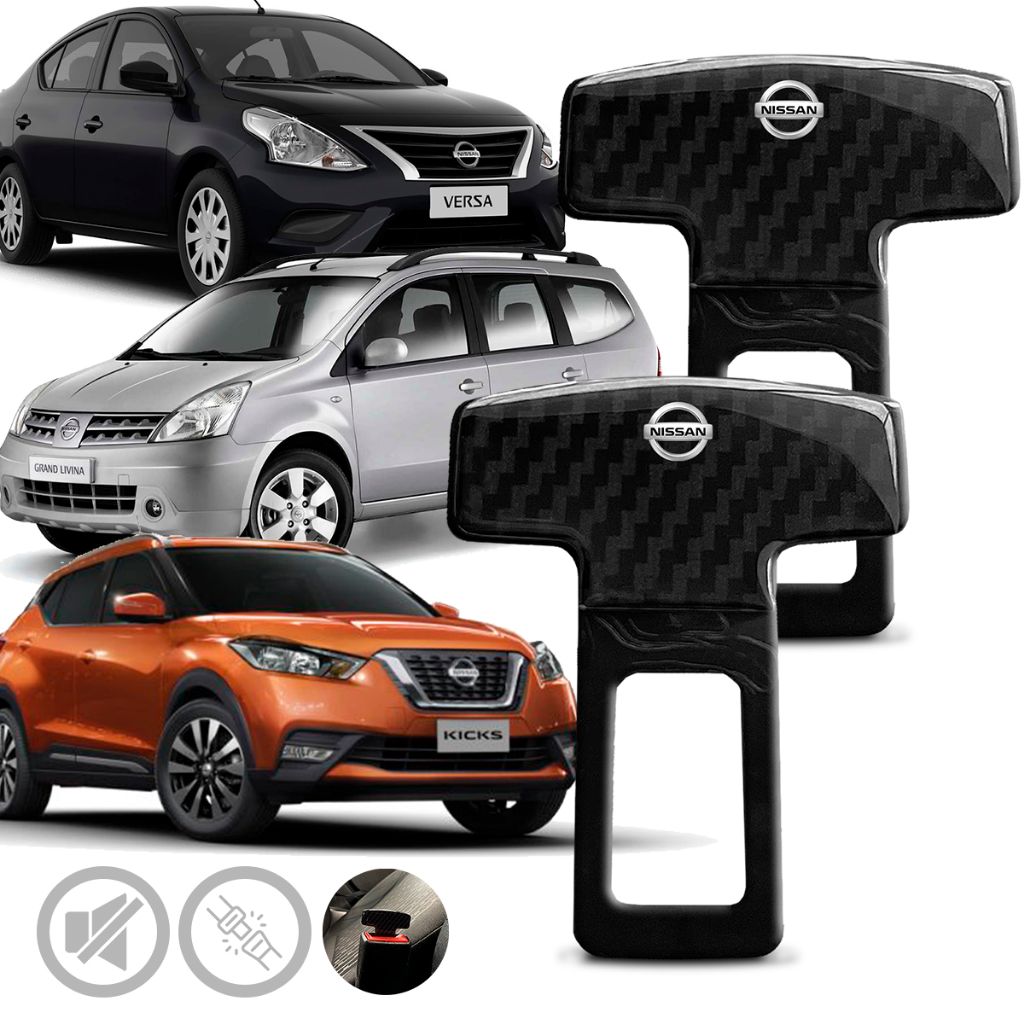 Lingueta Fivela Anti Aviso Som Cinto de Segurança Nissan Kicks Versa March